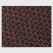 Papier Cadeau Motif XOXO Rouge En Noir (Plat)