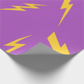 Papier Cadeau Motif Y2K Fond Violet Éclair (Coin)