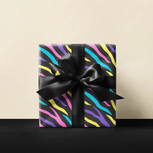 Papier Cadeau Motif zèbre coloré 