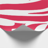 Papier Cadeau Motif zèbre rose et blanc (Coin)