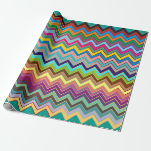 Papier Cadeau Motif ZIGZAG - couleur + vos idées