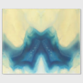 Papier Cadeau Motifs crèmes bleus de cristal de pierre gemme de (Plat)