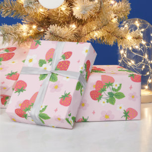 Papier Cadeau Motifs de fraises