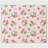 Papier Cadeau Motifs de fraises (Plat)