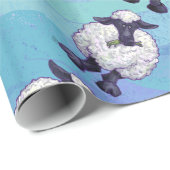 Papier Cadeau Motifs de moutons (Coin rond)