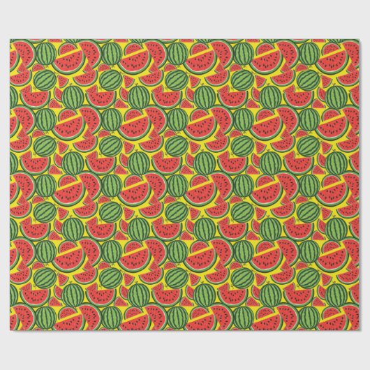 Papier Cadeau motifs de pastèque (Plat)