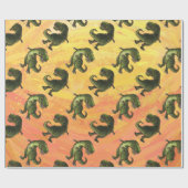 Papier Cadeau Motifs de Tyrannosaurus (Plat)