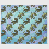 Papier Cadeau Motifs de Tyrannosaurus (Plat)