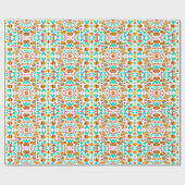 Papier Cadeau Motifs d'insectes colorés mignons (Plat)