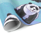 Papier Cadeau Motifs d'ours panda (Coin rond)