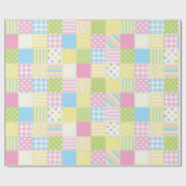 Papier Cadeau Motifs en pastel de patchwork (Plat)