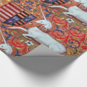 PAPIER CADEAU MOTIFS FLORAUX UNICORNES ET ANCIENS (Coin)