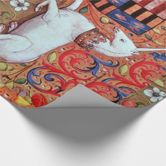 PAPIER CADEAU MOTIFS FLORAUX UNICORNES ET ANCIENS (Coin)