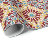 Papier Cadeau Motifs géométriques islamiques (Coin rond)