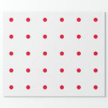 Papier Cadeau Motifs géométriques rouges Pois blancs personnalis<br><div class="desc">Conçu avec des motifs rouges en arrière - plan blanc massif. Vous pouvez changer à n'importe quelle couleur arrière - plan comme vous le souhaitez. Idéal pour les anniversaires,  les fêtes ou les fêtes ou événements !</div>