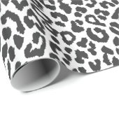 Papier Cadeau Motifs noirs et blancs de peau d'animal (Coin rond)