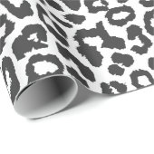 Papier Cadeau Motifs noirs et blancs de peau d'animal (Coin rond)