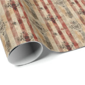 Papier Cadeau Motifs/Script/Rayes (Coin rond)