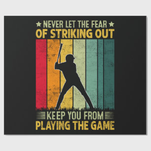 Papier Cadeau Motivation de joueur de baseball