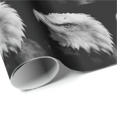 Papier Cadeau Motivation du leadership de l'aigle américain (Coin rond)