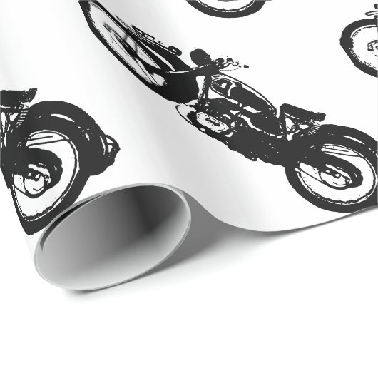 Papier Cadeau Moto (Coin rond)