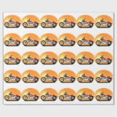 Papier Cadeau Moto au coucher du soleil (Plat)