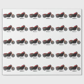 Papier Cadeau moto de style croiseur cool (Plat)
