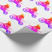 Papier Cadeau Moto Motocross Pop Art (Coin)