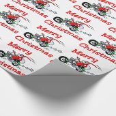 Papier Cadeau Moto Père Noël (Coin)