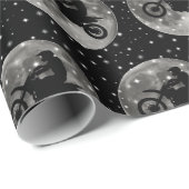 Papier Cadeau Moto sur la Lune (Coin rond)