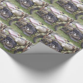 Papier Cadeau Moto vintage d'armée (Coin)