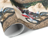 Papier Cadeau Motocross (Coin rond)
