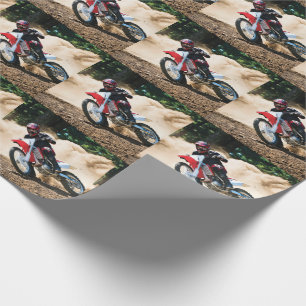 Papier Cadeau Motocross lance l'oreiller