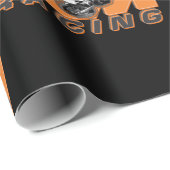 Papier Cadeau Motocross orange (Coin rond)