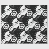 Papier Cadeau Motocross Sport Concurrentiel Motorcycle Course (Plat)