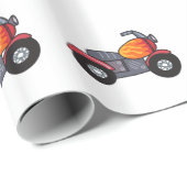 PAPIER CADEAU MOTOCYCLE ENFANTS (Coin rond)
