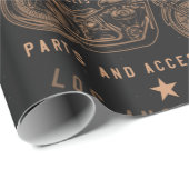 Papier Cadeau Motocycles personnalisés (Coin rond)
