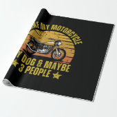 Papier Cadeau Motocyclette de chien (Déroulé)
