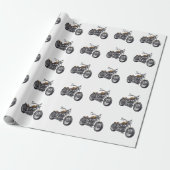 Papier Cadeau Motocyclette graphique (Déroulé)