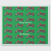 Papier Cadeau Motocyclettes rouges sur papier d'enveloppement de (Plat)