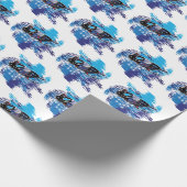 Papier Cadeau Motoneige cool dans la neige (Coin)