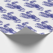 Papier Cadeau Motoneige en Camouflage Blue (Coin)