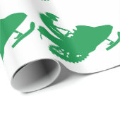 Papier Cadeau Motoneige verte (Coin rond)