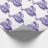 Papier Cadeau Motoneige violet (Coin)