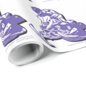 Papier Cadeau Motoneige violet (Coin rond)