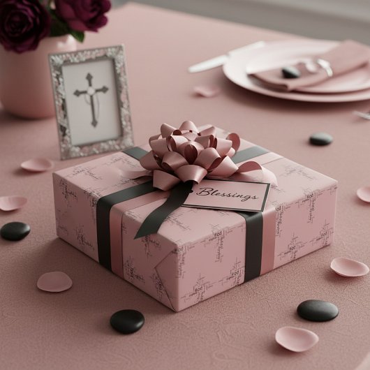 Papier Cadeau Mots chrétiens