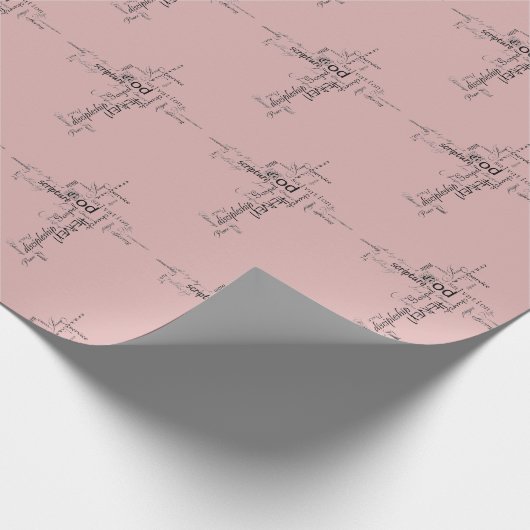 Papier Cadeau Mots chrétiens (Coin)