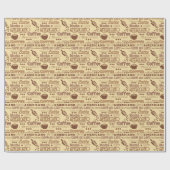 Papier Cadeau Mots de café (Plat)