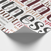 Papier Cadeau Mots de fitness (Coin)