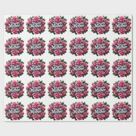 Papier Cadeau Mots de la fête des mères "Ma belle mère" (Couture)